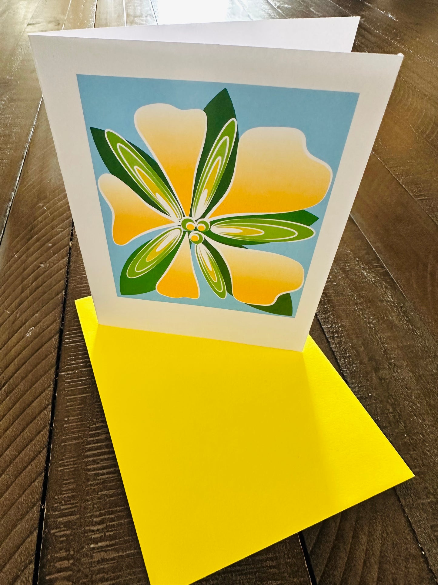 HIBISCUS GRID FLOWER Note Cards A2 size Bold Floral Modern & Colorful Stationery Boxed set of 10