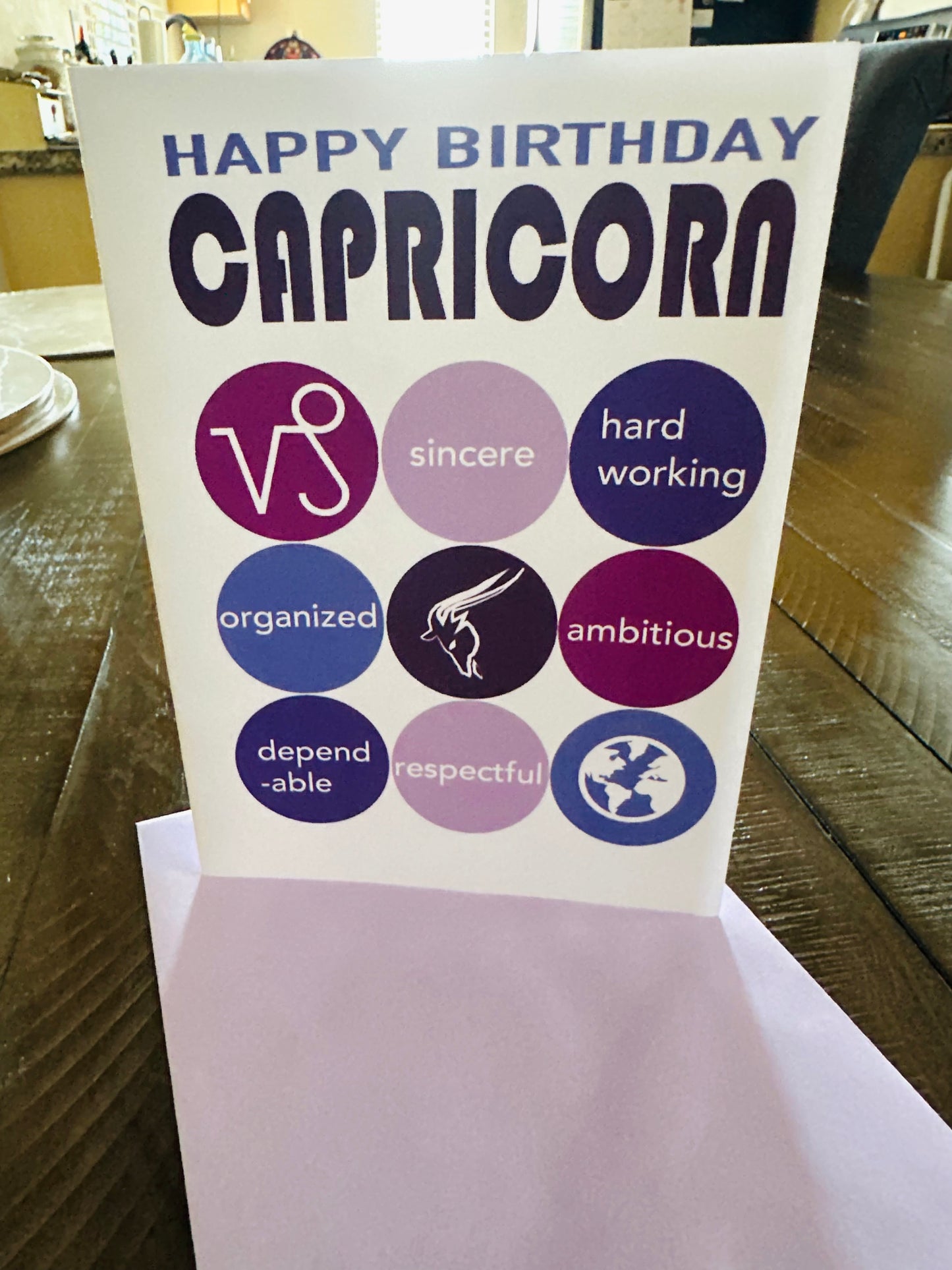 CAPRICORN HAPPY BIRTHDAY Astrology Greeting Card
