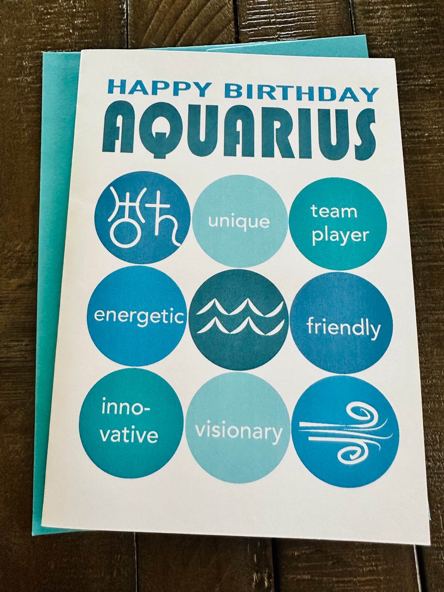 AQUARIUS HAPPY BIRTHDAY Astrology Greeting Card