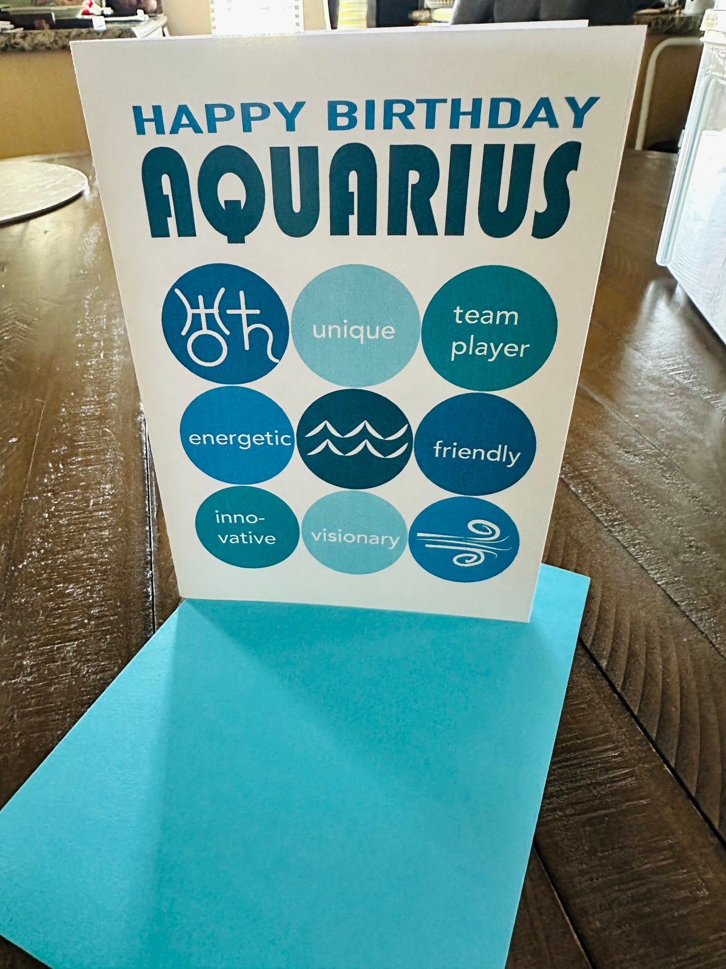 AQUARIUS HAPPY BIRTHDAY Astrology Greeting Card