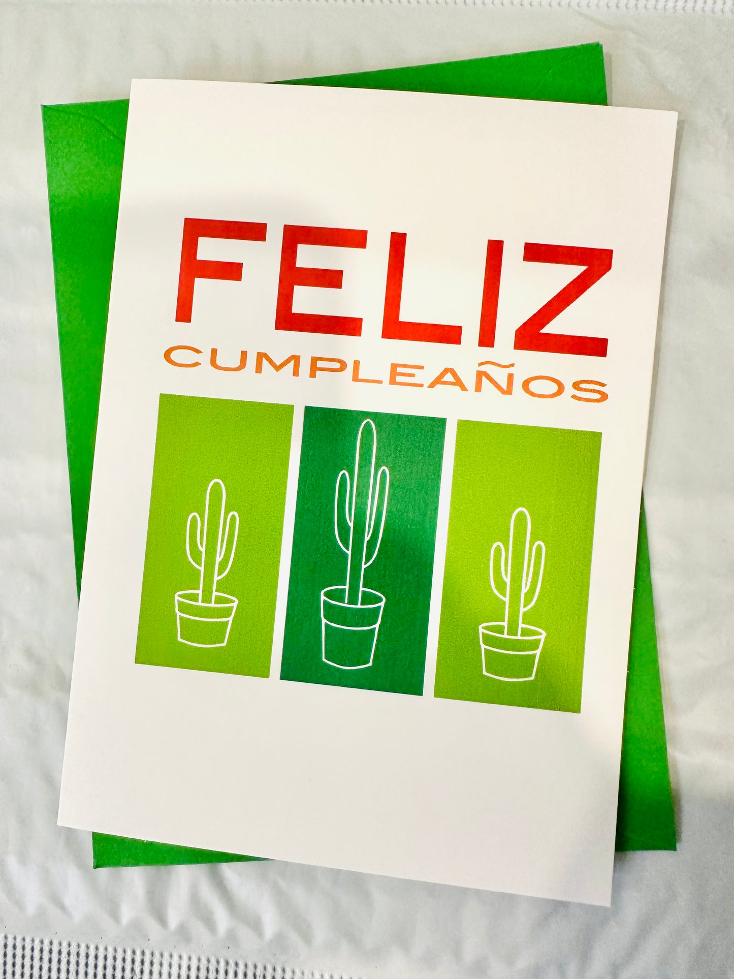 FELIZ CUMPLEANOS SET of 10 cards Modern Colorful Spanish Birthday Boxed cards