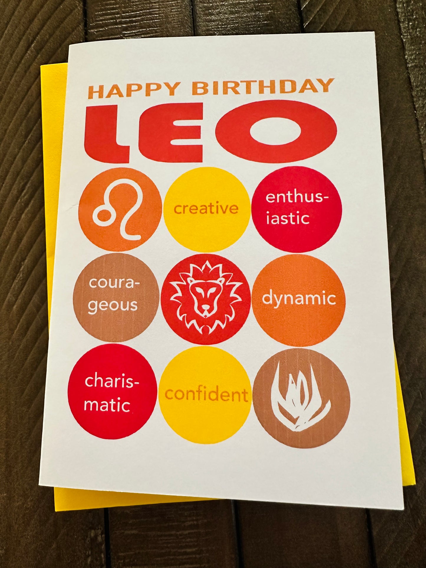 LEO HAPPY BIRTHDAY Modern Astrology Greeting Card