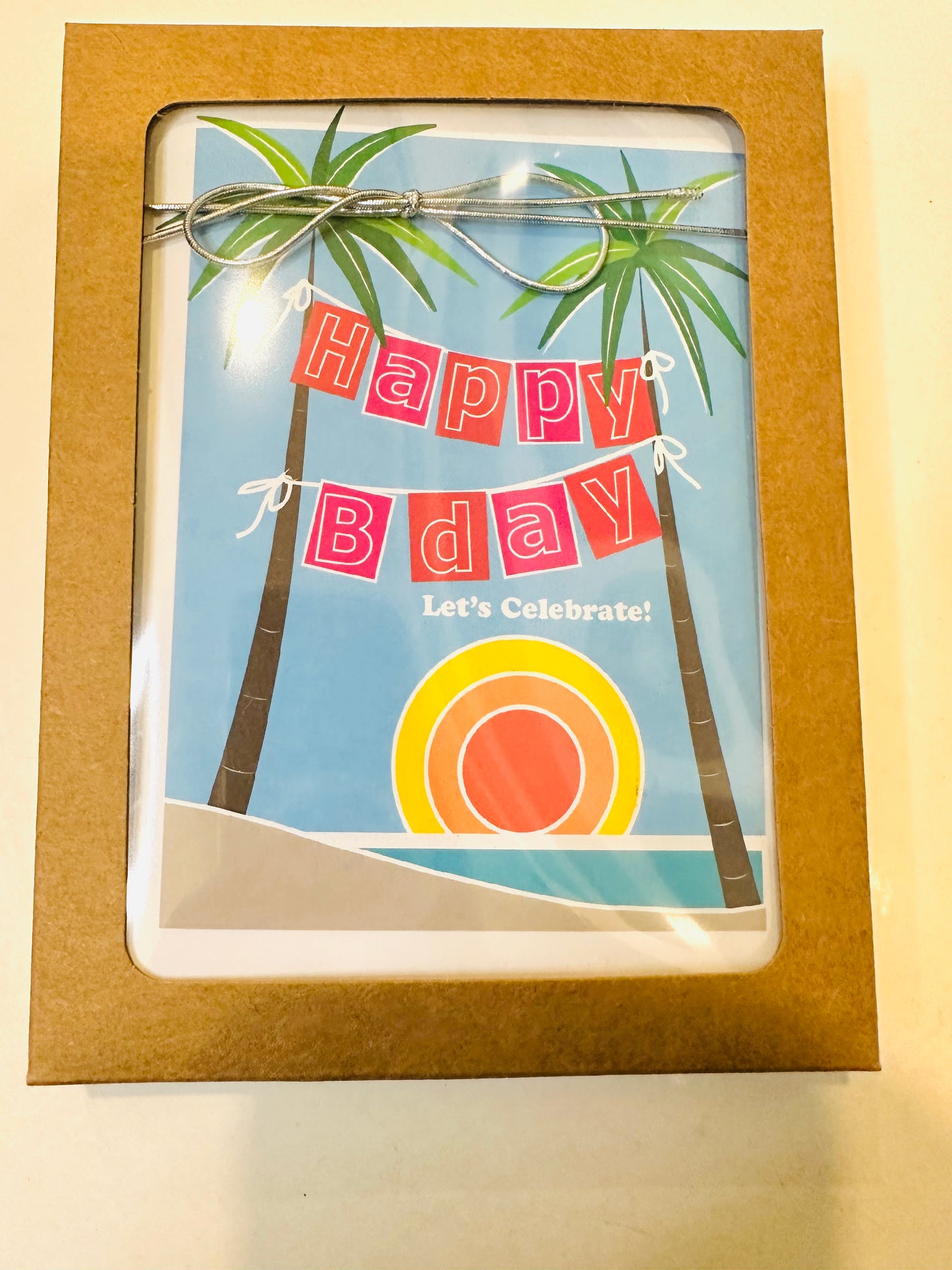 Blue ISLAND HAPPY BDAY Cards A2 5.5L X 4.25W boxed note card set of 10
