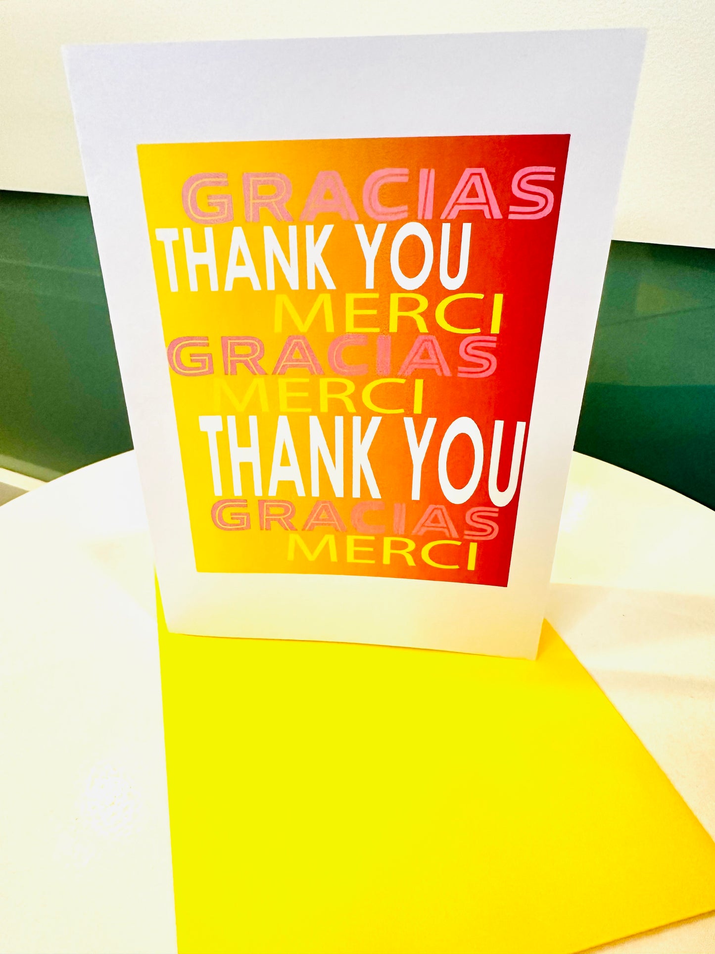 Spanish & French Thank you cards 5x7 Multi language boxed note card set of 10