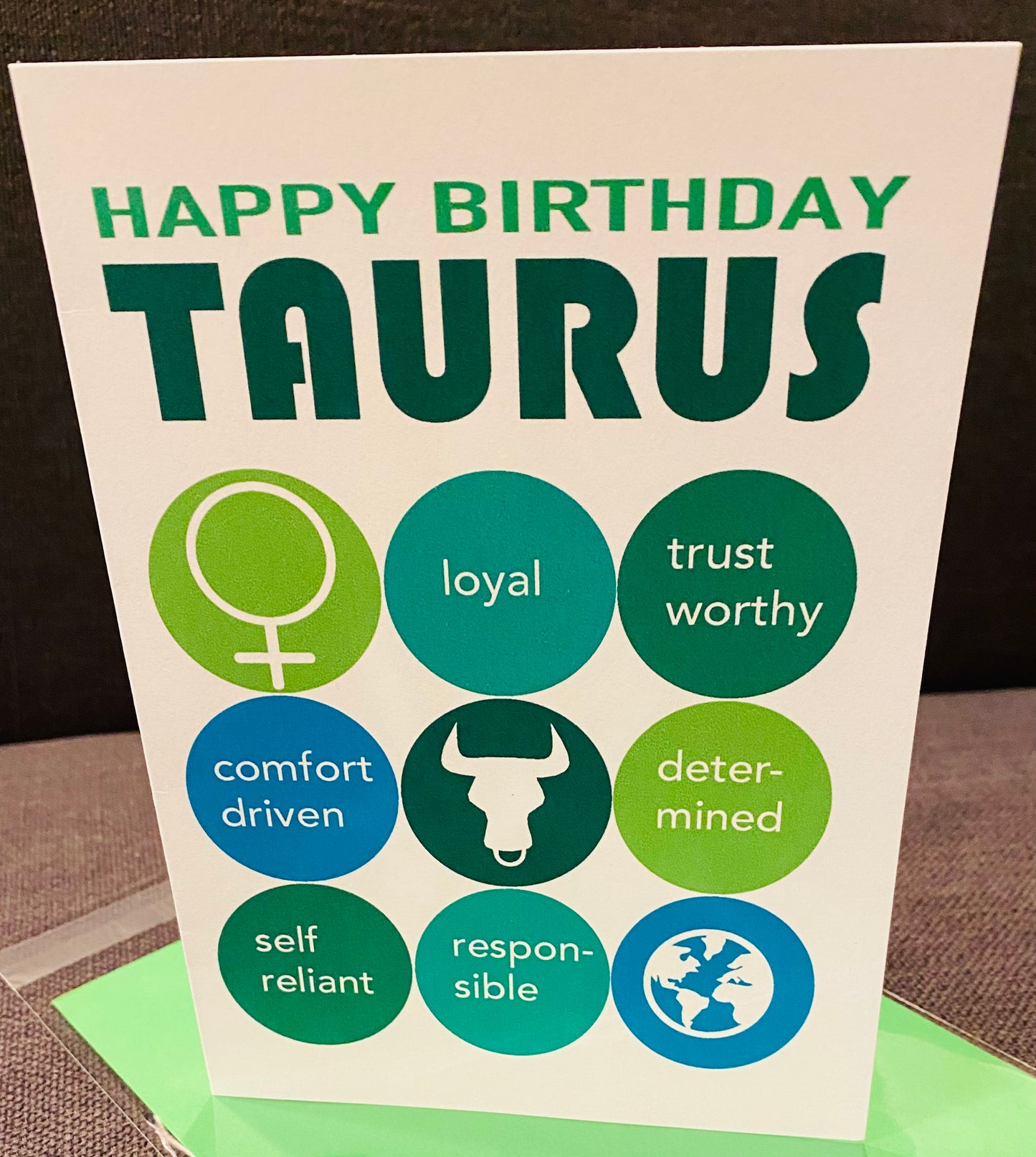 TAURUS Happy Birthday Modern Astrology Card