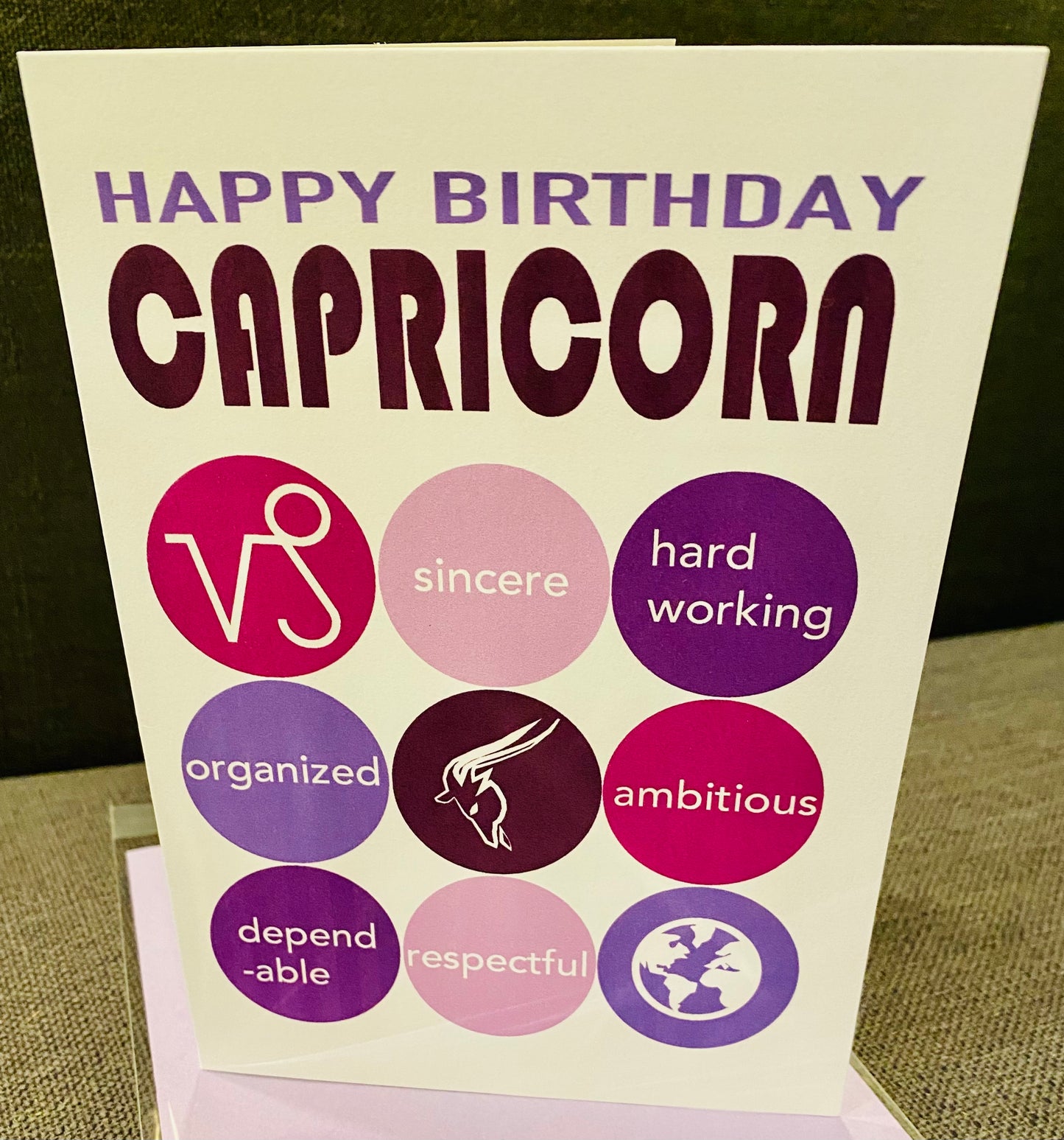 CAPRICORN HAPPY BIRTHDAY Astrology Greeting Card