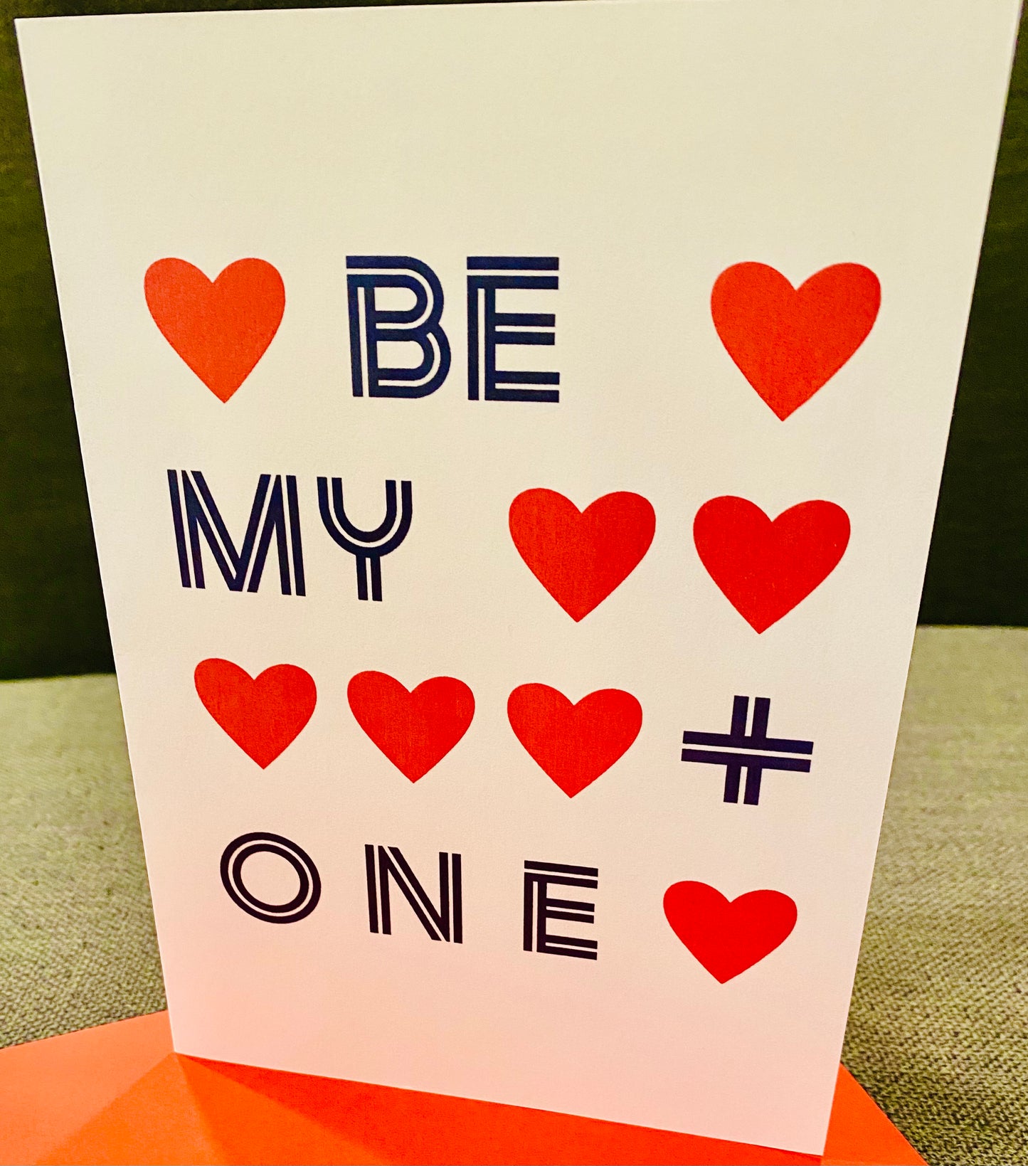 BE MY + ONE Happy Anniversary love 5x7 Greeting Card