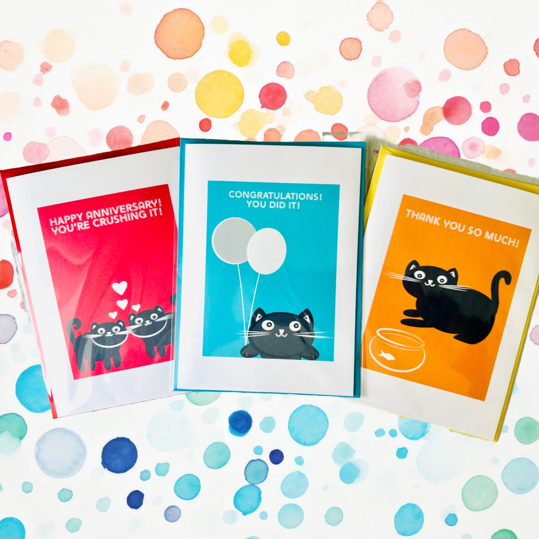 Thank You so Much! 5x7 Cat greeting card for those cat lovers in our lives