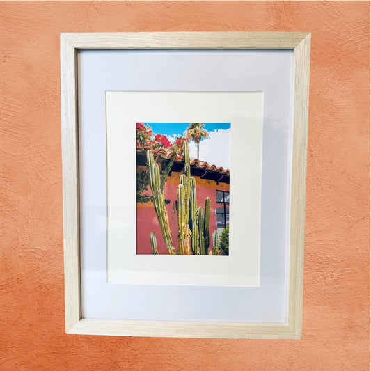 Palm Spring Hotel Art LES CACTUS Framed Printed Artwork Home Decor
