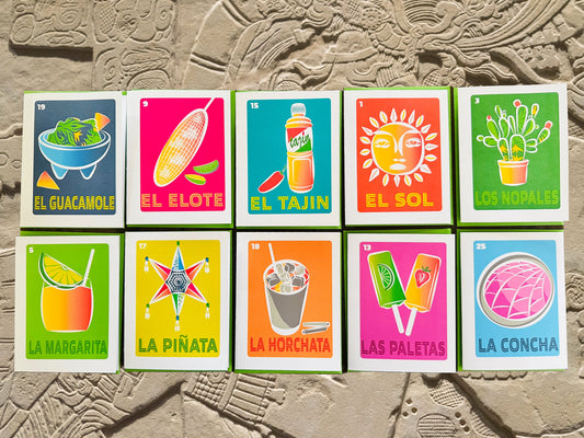 Nueva Loteria Spanish Note Cards A2 size Modern & Colorful Stationery Cards Boxed set of 10