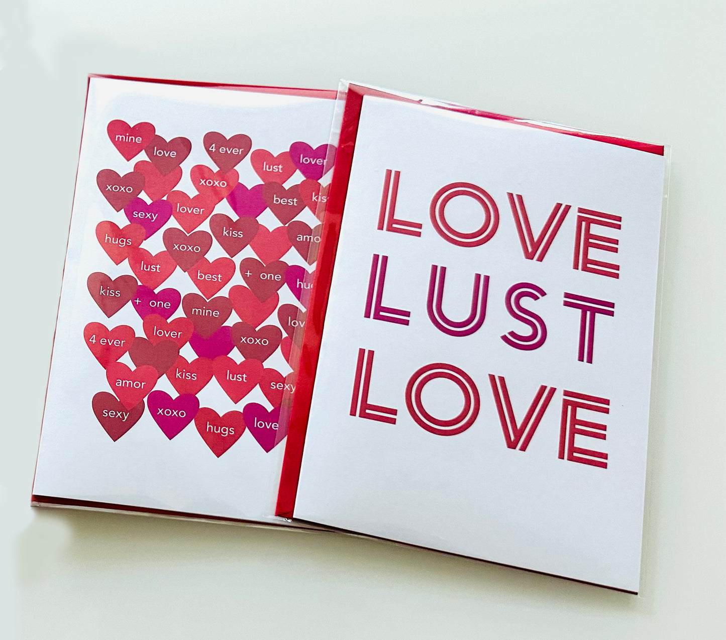 Happy Anniversary Wedding Day LOVE LUST LOVE 5x7 Greeting card
