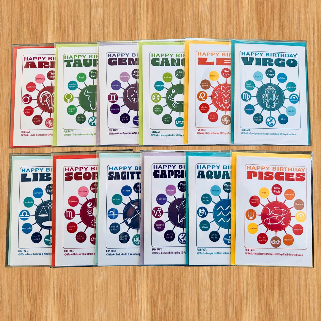 SCORPIO Happy Birthday Card! Astrology traits Note Card
