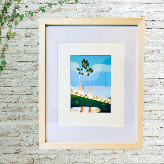 Palm Springs Iconic Sites WELCOME TO PSP Framed Printed Artwork Home Decor