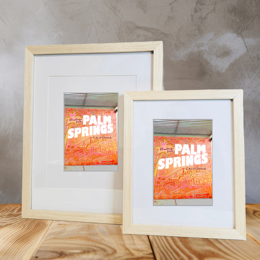 Palm Spring PSP MURAL Printed Artwork Home Decor Framed or Matted