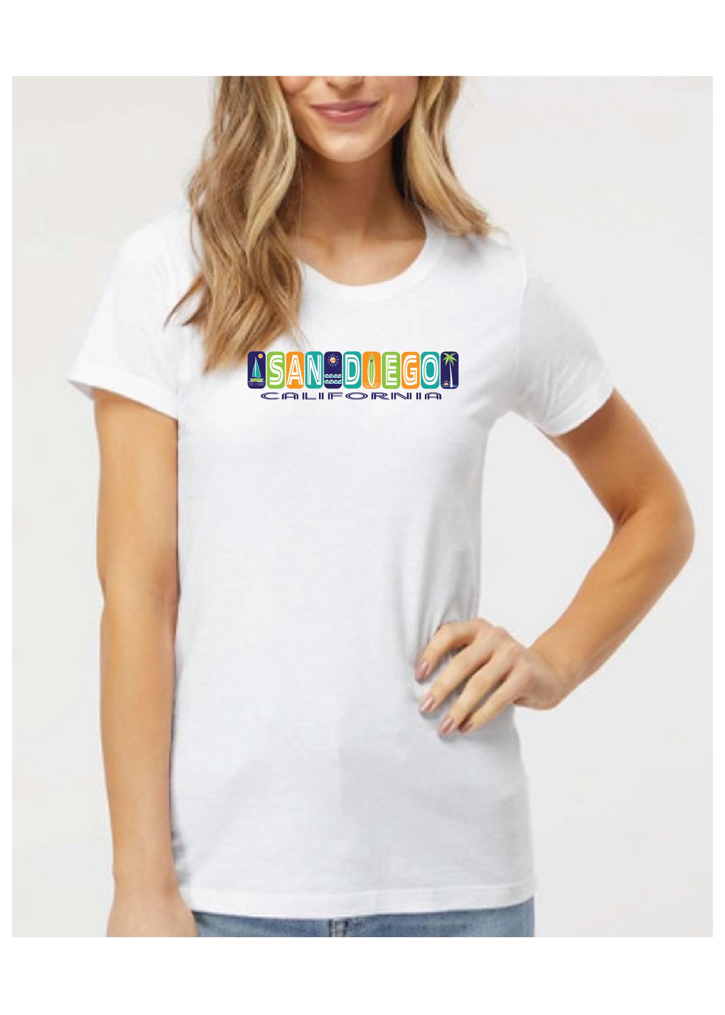 San Diego Surf & Sun Cotton Women's Graphic T-shirt