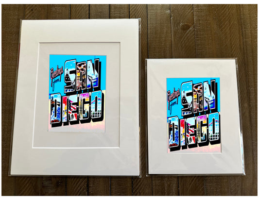 San Diego Landmark City Mural California Printed Artwork Home Decor