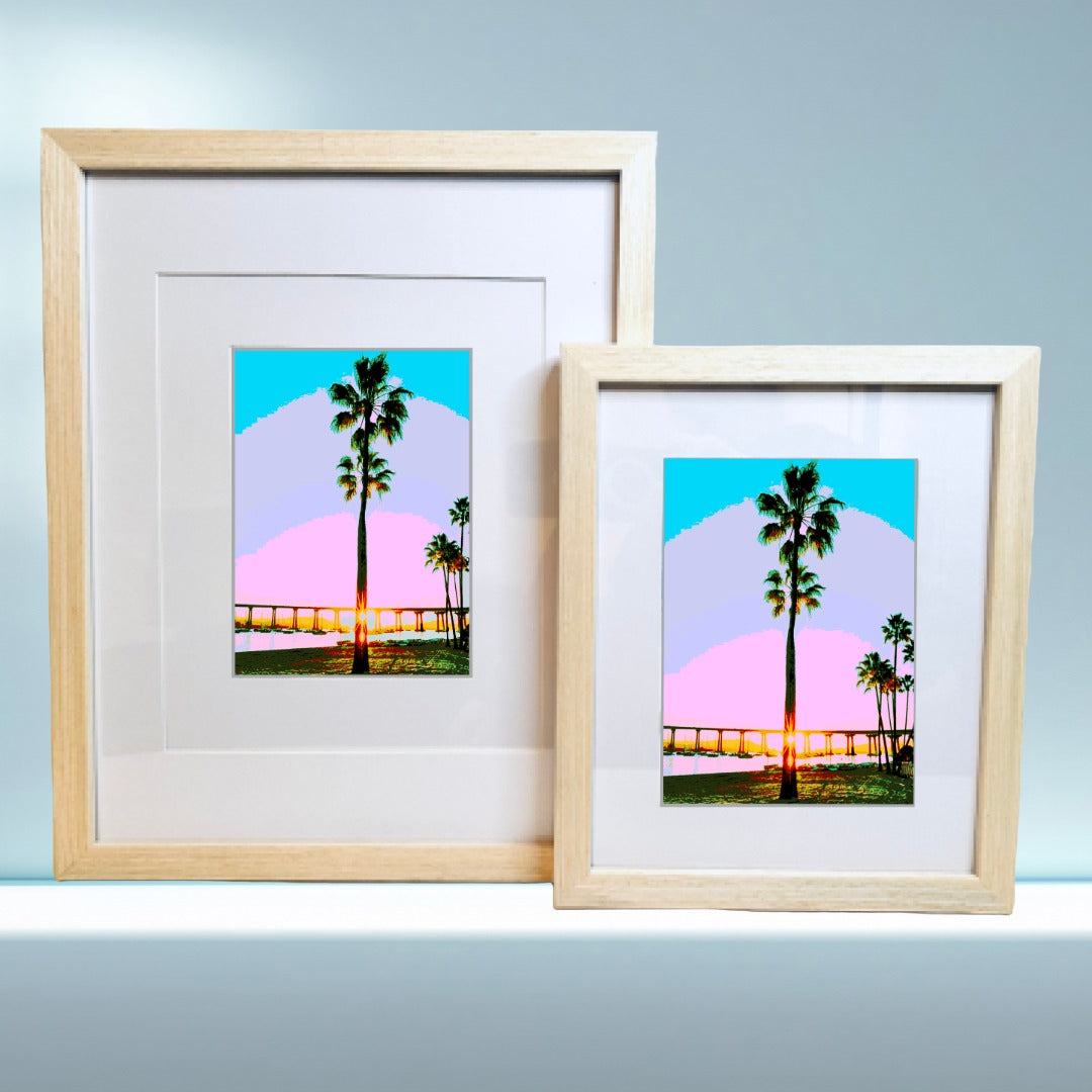 San Diego Coronado Bridge Palms California Printed Artwork Home Decor