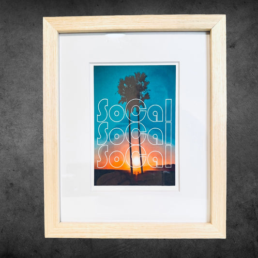SoCAL Southern California Sunset BEACHES Framed  Printed Artwork Home Decor