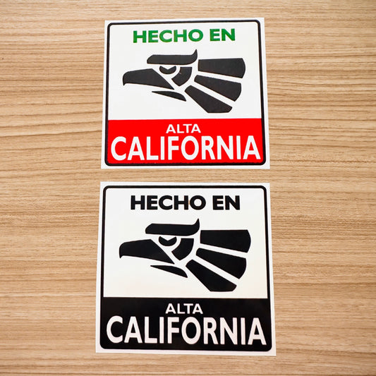 HECHO EN Alta California, Made in California Stickers glossy decals