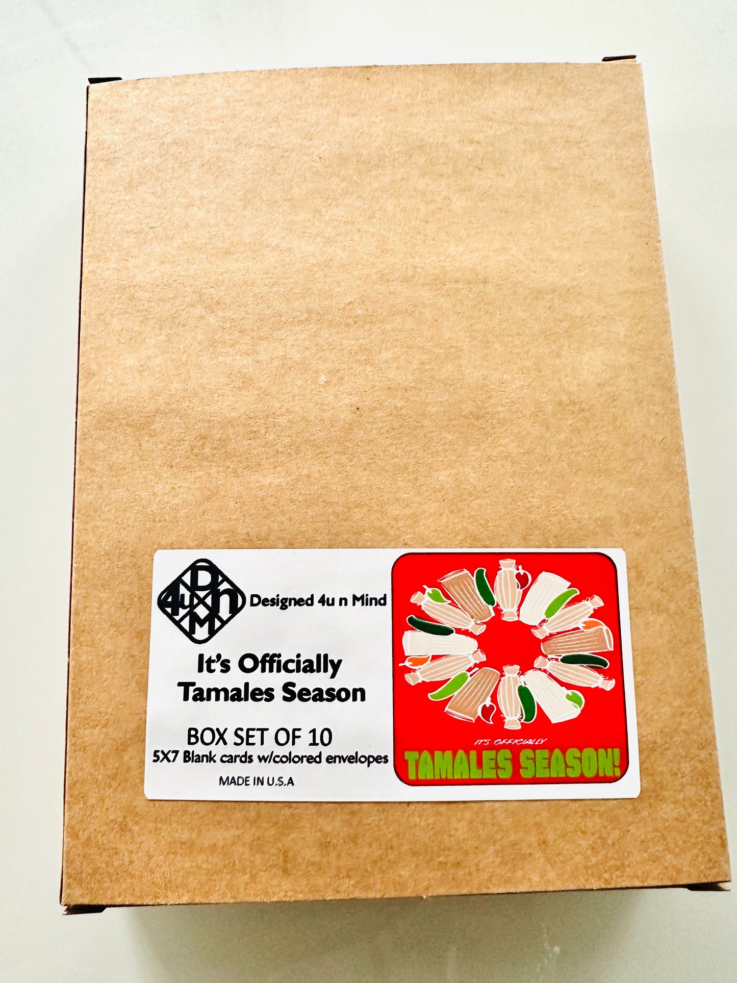 IT'S OFFICIALLY TAMALES SEASON Holiday Boxed Christmas cards set of 10