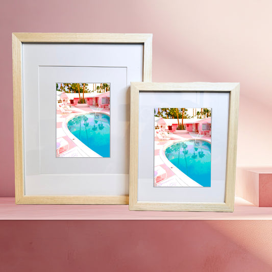 Palm Spring TRIXIE POOL Printed Artwork Home Decor Framed or Matted
