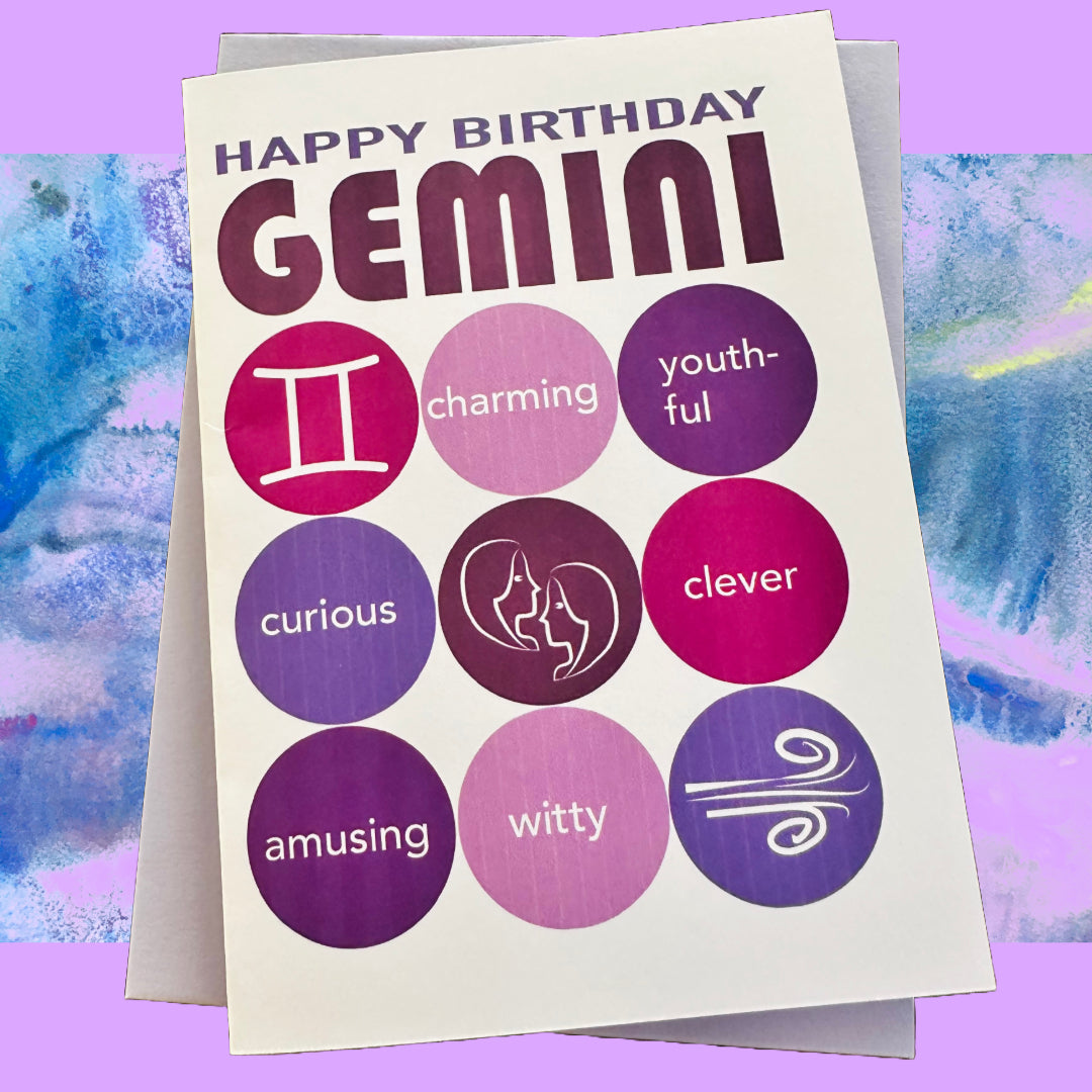 GEMINI HAPPY BIRTHDAY Astrology Greeting Card