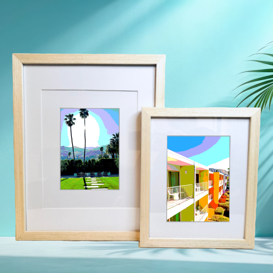 Palm Spring Hotel Prints AZURE SKY Framed Printed Artwork Home Decor