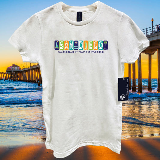 San Diego Surf & Sun Cotton Women's Graphic T-shirt