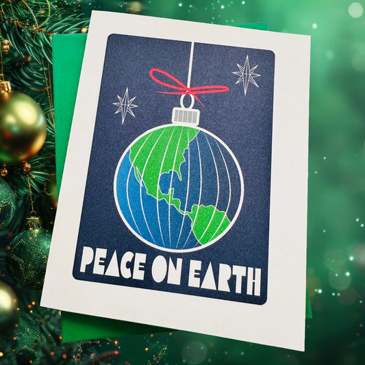PEACE ON EARTH World Orament Holiday Boxed Christmas cards set of 10