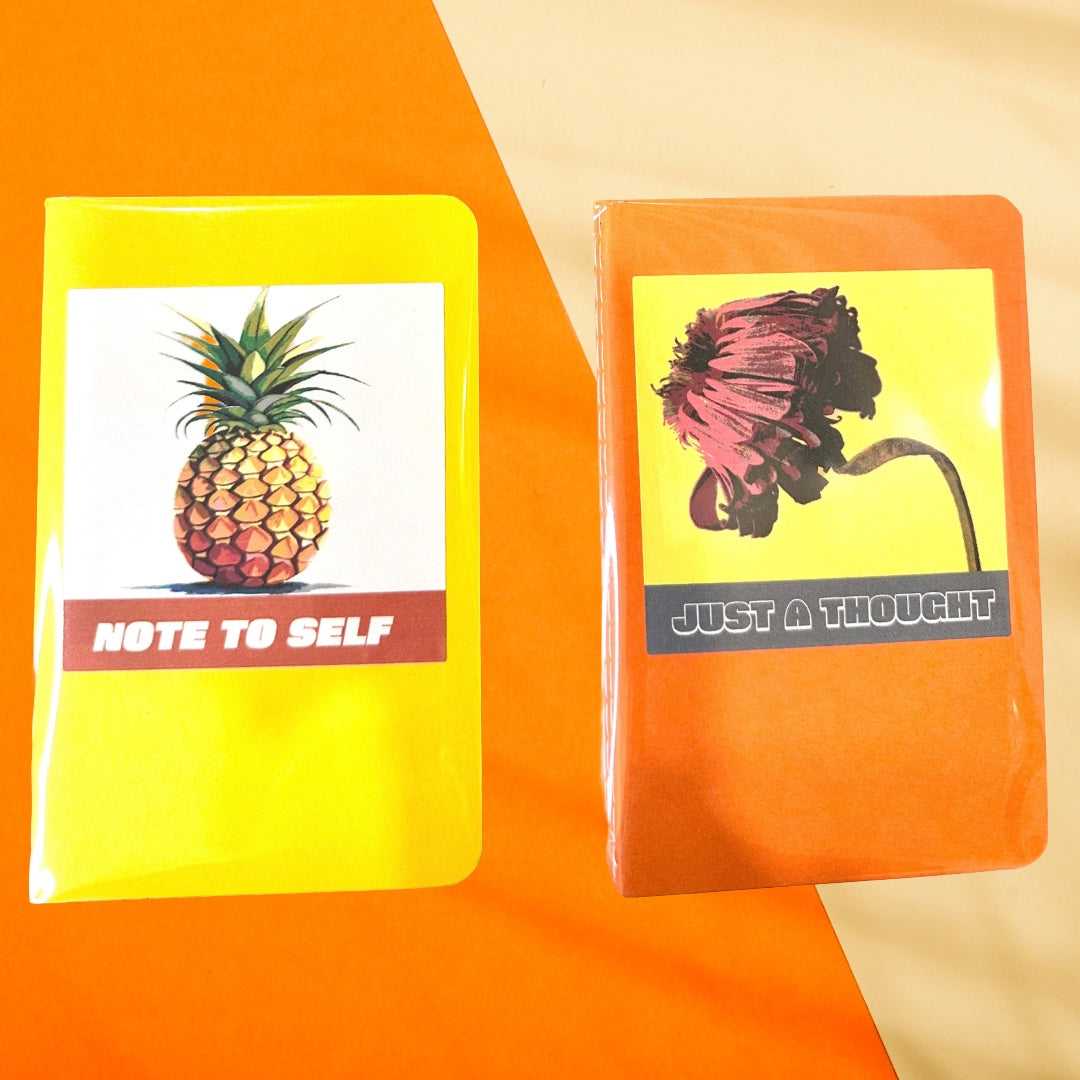 Yellow Tropical & Orange Garden Mini Pocket NOTEBOOKS Set of 3