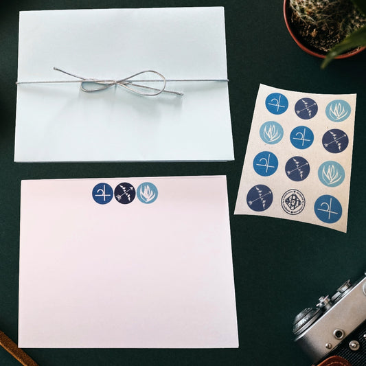 SAGITTARIUS Element & Symbols Note Cards A2 Stationery set of 10