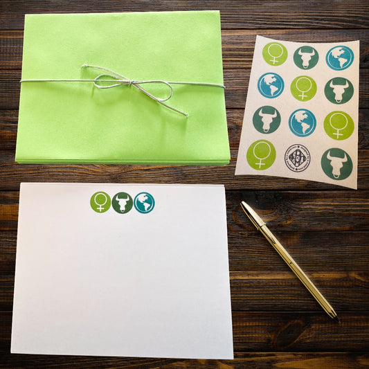 TAURUS Element & Symbols Note Cards A2 Stationery set of 10