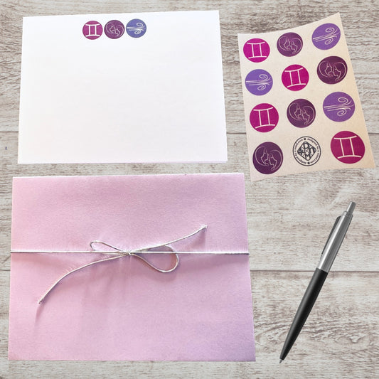 GEMINI Element & Symbols Note Cards A2 Stationery set of 10