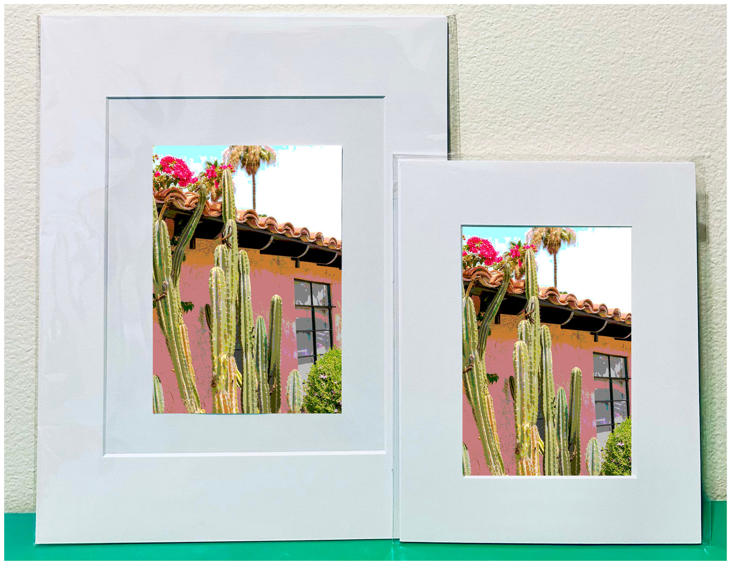 Palm Spring Hotel Art LES CACTUS Framed Printed Artwork Home Decor