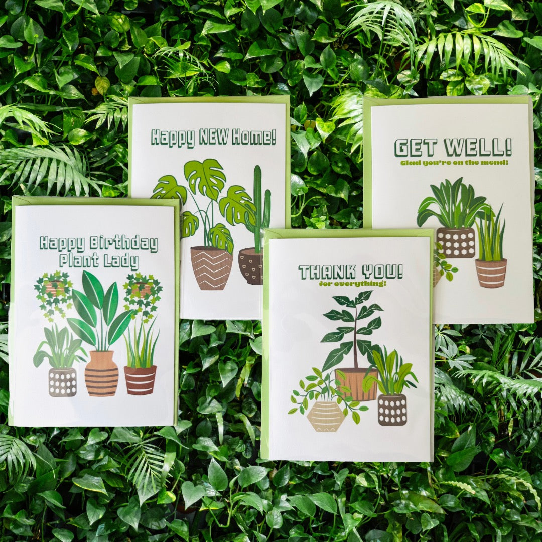 Happy Birthday Plant Lady! 5x7 Plant Greeting card for those plant people in our lives