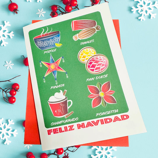 Feliz Navidad Season Classic's Holiday Boxed Christmas cards Set of 10