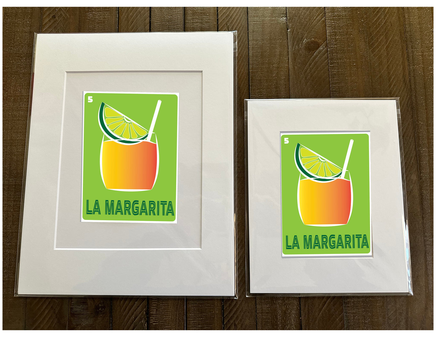 LA MARGARITA Mexican Loteria Food, Drink & festive Icons Printed Artwork Home Decor