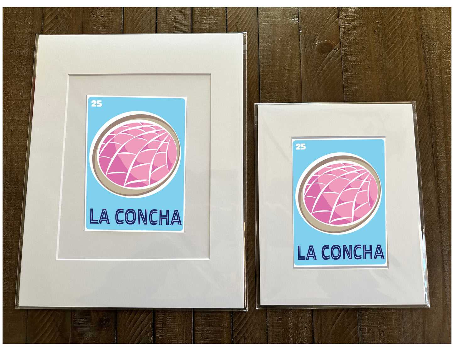 LA CONCHA Mexican Loteria Food, Drink & festive Icons Printed Artwork Home Decor