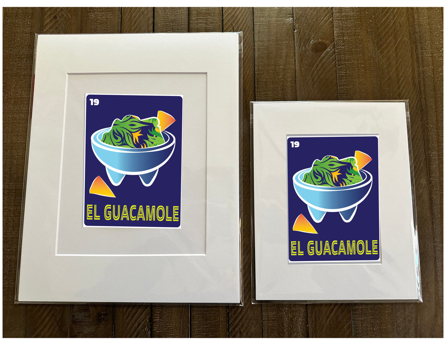 EL GUACAMOLE Mexican Loteria Food, Drink & festive Icons Printed Artwork Home Decor