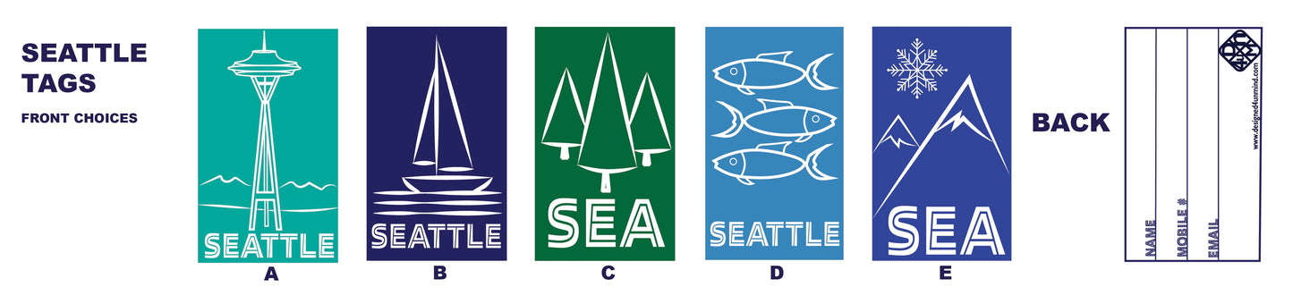 SEATTLE/SEA City Luggage & Travel Bag Tags