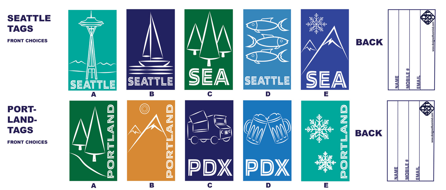 SEATTLE/SEA City Luggage & Travel Bag Tags