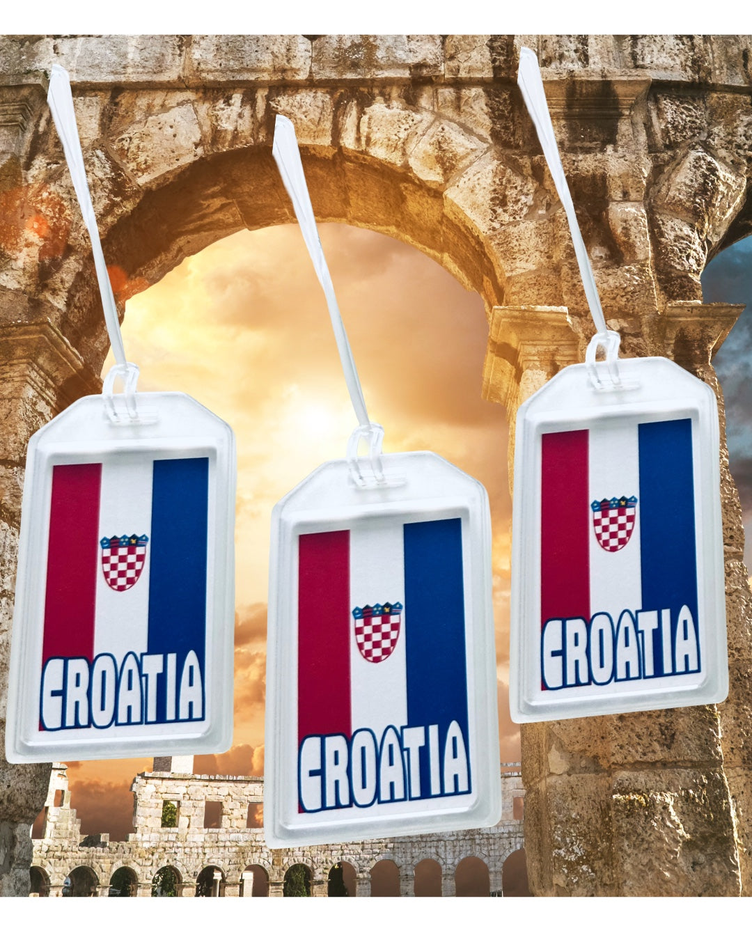 EUROPEAN Countries heavy duty acrylic Luggage & Travel Bag Tags