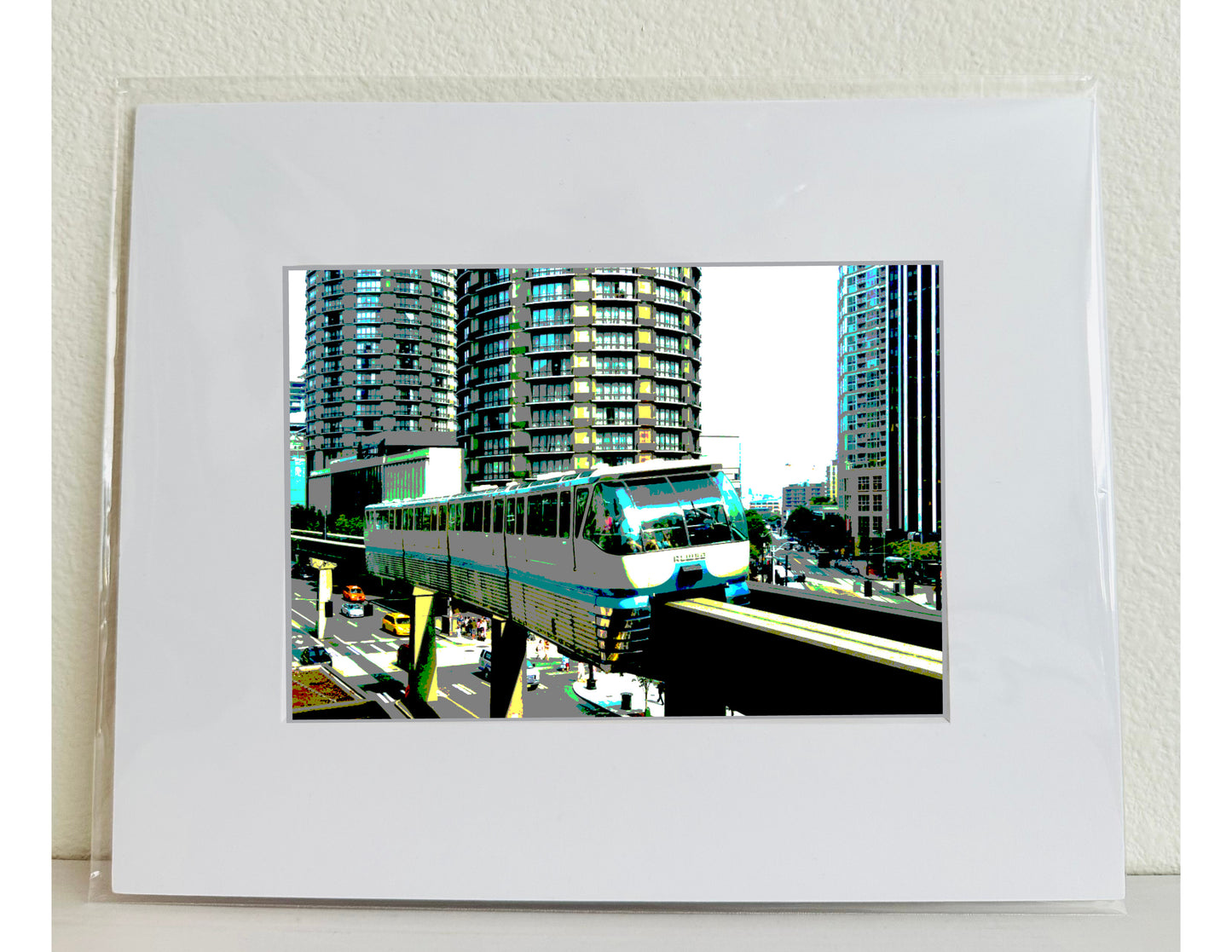 Iconic SEATTLE MONORAIL Framed Printed Artwork Home Decor