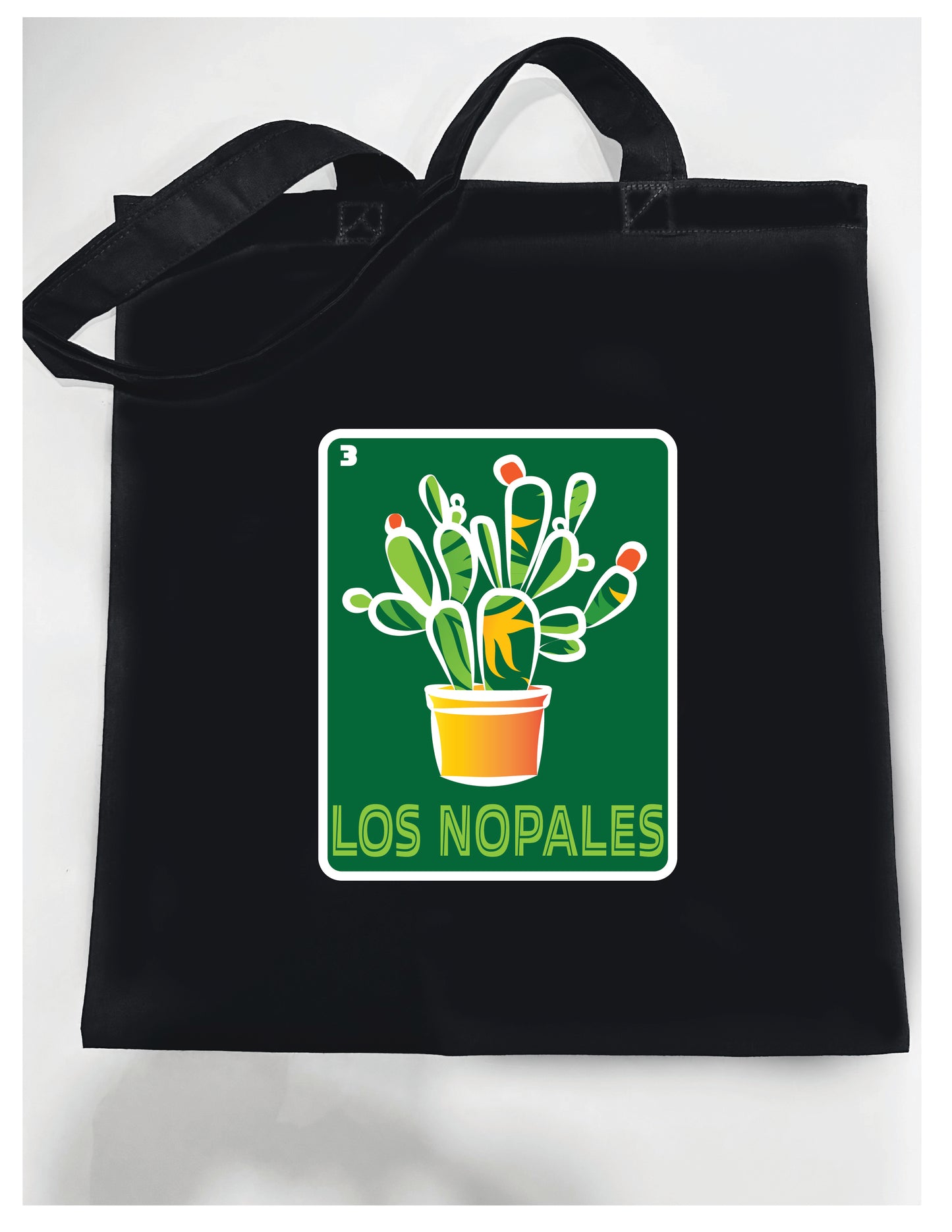 LOS NOPALES Mexican Loteria Symbols Tote Bag Lightweight Cotton Reusable Shopping, Pool or Beach carry all bag