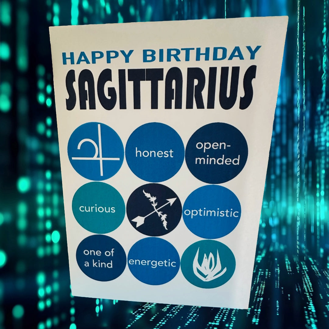 SAGITTARIUS HAPPY BIRTHDAY Astrology Greeting Card