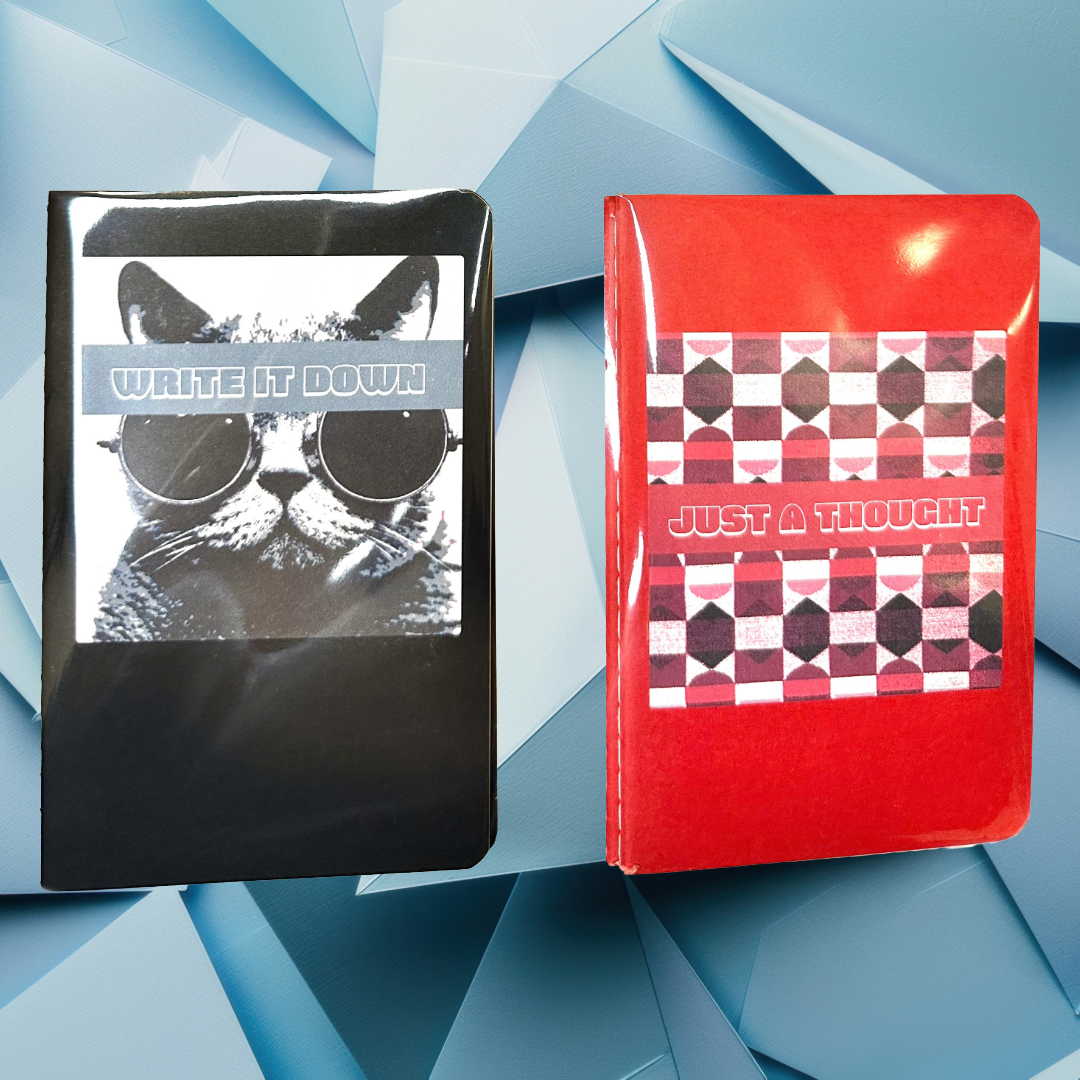 Black Hollywood & Red Vibrant Mini Pocket NOTEBOOKS set of 3