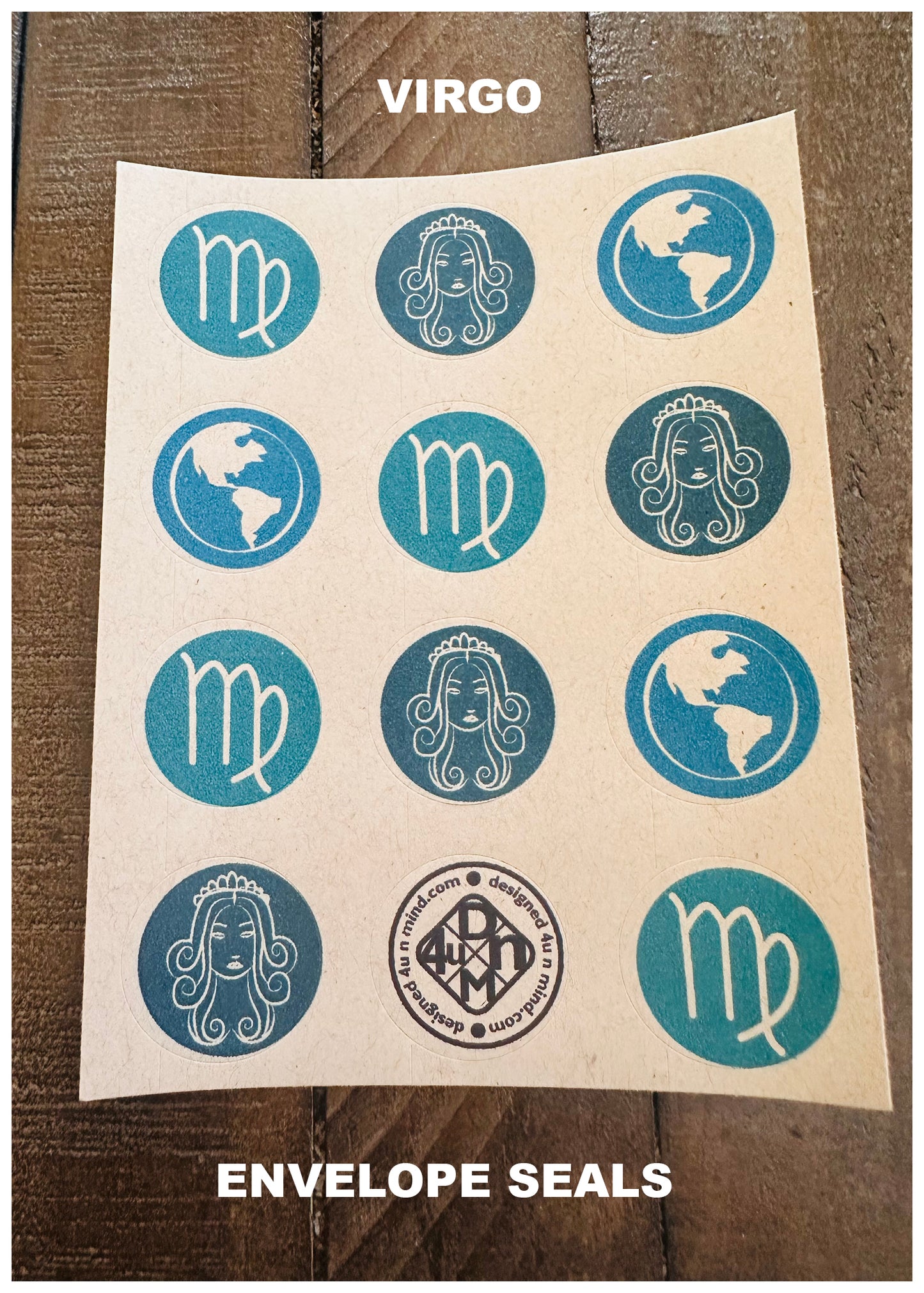 VIRGO Element & Symbols Note Cards A2 Stationery set of 10