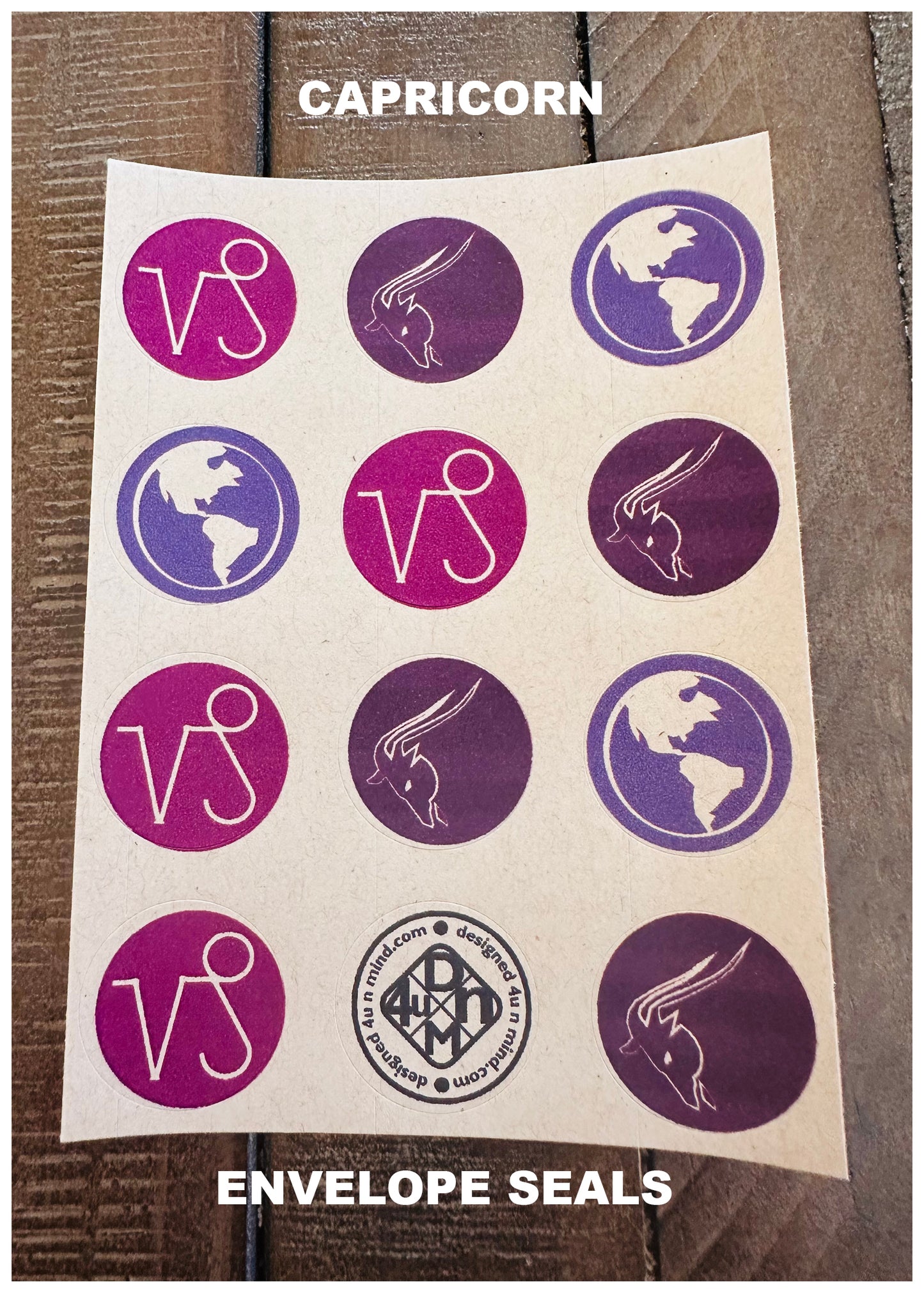CAPRICORN Element & Symbols Note Cards A2 Stationery set of 10
