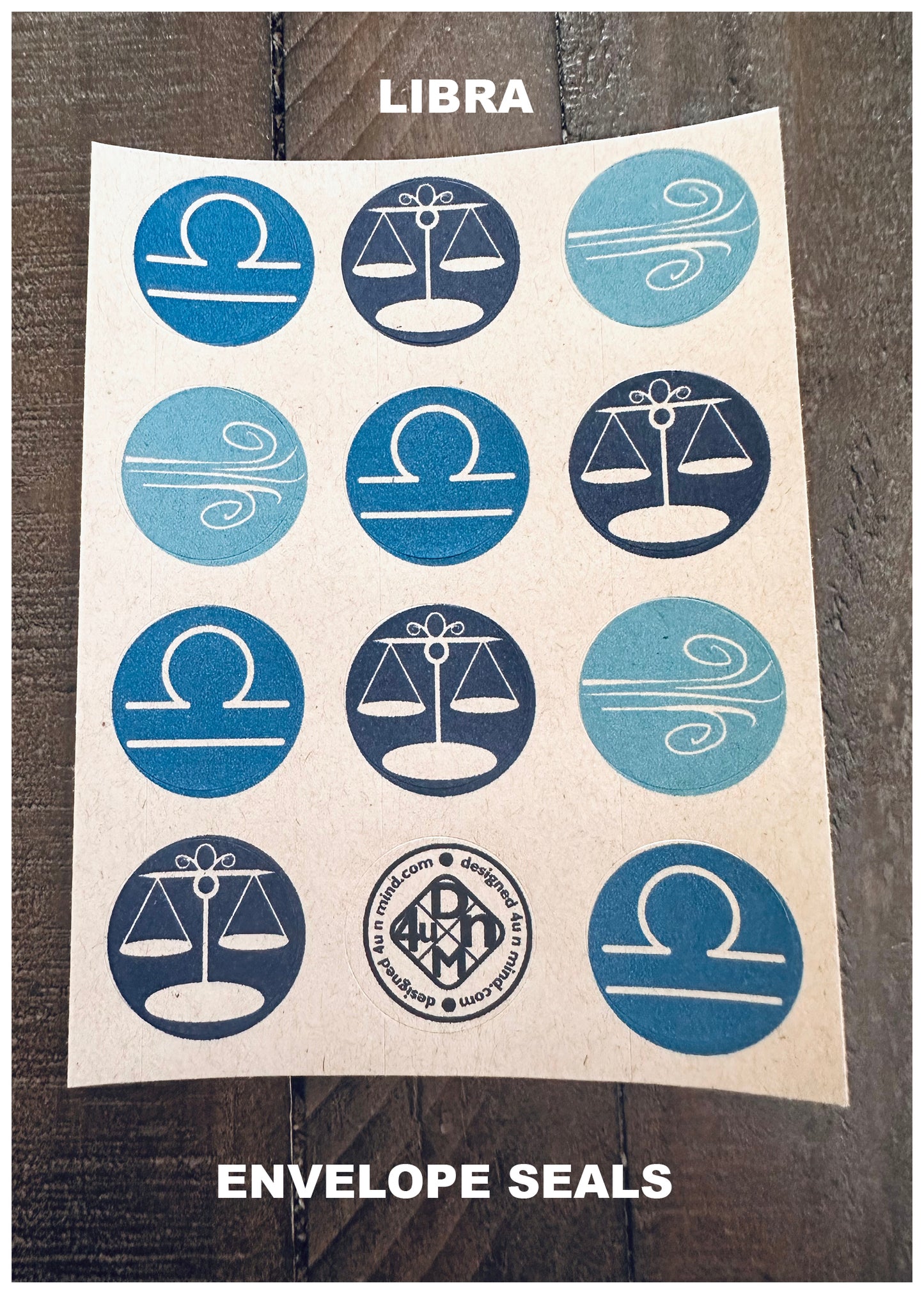 LIBRA Element & Symbols Note Cards A2 Stationery set of 10