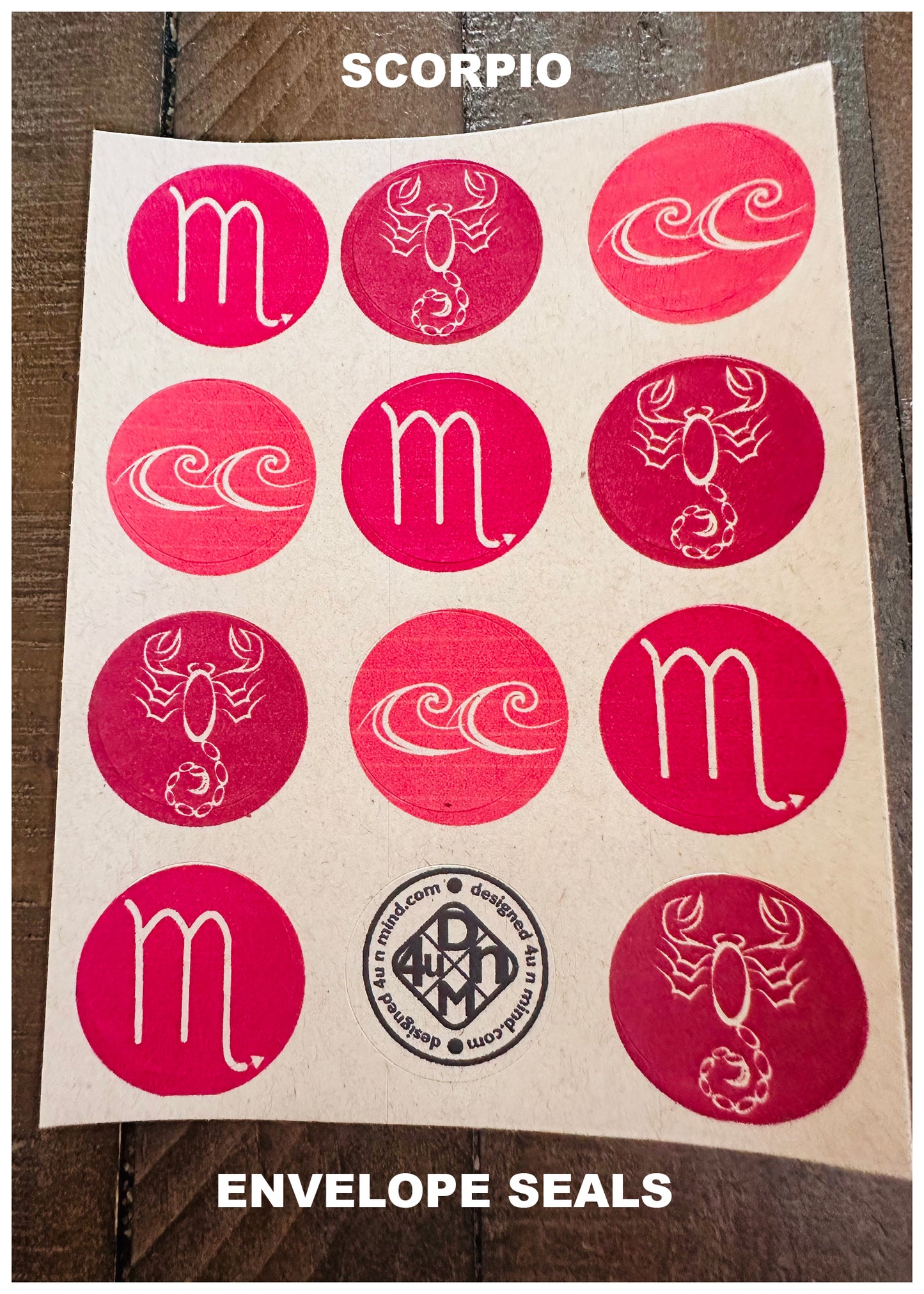 SCORPIO Element & Symbols Note Cards A2 Stationery set of 10